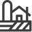 House and farm icon illustration